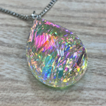 🌈ピンクパープルダイクロ多層ペンダント🌈
