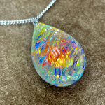 🌈レインボーマーブルダイクロ多層ペンダント🌈