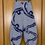 【開店記念セール】木綿のバルーンパンツ_流水・濃紺（B002）