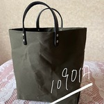 縦長？パラフィン帆布トートバック　アーミー系　ハンドメイド