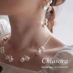 存在感◎うるツヤ ボリューミーパール ネックレス〜結婚式 ウェディング 花嫁 お呼ばれ  パール シルバー  ゴールド