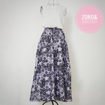 夏のフレアマキシスカート◇さらさらコットン