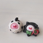 ブロブフィッシュ白黒怪獣&ねこおばけちゃん