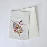 刺繍カード/バレリーナ