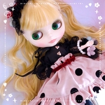 ピンクベージュのドットドレスෆ̈4点セット　ネオブライス
