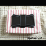 ☆再再販☆おしりふきケース☆ピンクストライプ柄☆リボンビタット