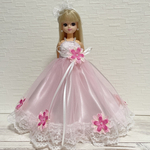 リカちゃんドレス　ピンクのお花