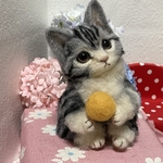 羊毛フェルト　ネコ