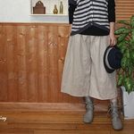 綿麻　ガウチョパンツ