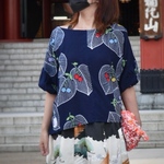 サマーセール☆浴衣リメイクプルオーバー　チェリー