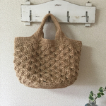 松あみの麻ひもバッグ 丸底