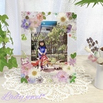 押し花アクリルフォトスタンド＊Romantic garden＊L版サイズ [受注製作]