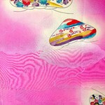 【古布】ピンク地小花　