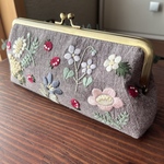 ✥お花のがま口18cm✥   コーヒー　　