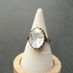 クリスタルガラスストーン14×10mm＊ミスティック・オーバル（クリスタル）