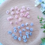 ドライフラワー素材　かすみ草2色のセット　ライトピンク　ラベンダー　小花　花材　ミニ