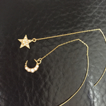 星 月 パール スワロフスキー ピアス