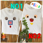 le visage アップリケTシャツ
