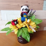 【aiai様オーダー品】🌻パンダちゃんとてんとう虫くん(羊毛フェルトぬいぐるみ)