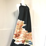 ★訳あり特価★着物リメイク 黒留袖ドレス／ホルターネックタイプ／ブラックフォーマル／結婚式・パーティ等に［030］