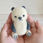きらきら⭐︎天の川で遊ぶクマさん|羊毛フェルトのマスコット【8/3(水)20:00〜販売開始】【1点のみ】