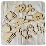 職業選び取り　木製　カード