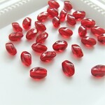 20個・9×6ｍｍ・シャム・チェコビーズ・ツイストオーバル・2206138