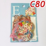 C80♡海外♡レトロアニマルステッカー♡エレファント♡フレークシール