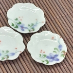 4枚 約22mm E210　ミニチュア お皿　皿　陶器　食器　花柄