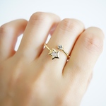 【フリーサイズリング】星に願いを˚✧₊⁎⁺˳✧༚16金コーティング指輪