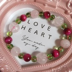 恋薔薇🌹💕天然石ブレスレット💎恋愛成就💘魅力アップ🎀幸運✨ローズクォーツ/水晶/クリスタル/ピンクタイガーアイ/ピンク/グリーン/ローズ