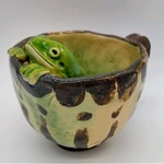 かえるマグカップ　♯４　ぴんぴんもよう