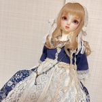 SD13、SD少女サイズ　薬草売りの少女ドレス　ネイビー