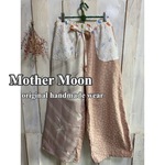 ★レースPK＆パッチヒップのワイドパンツ