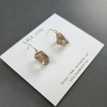 スモーキークォーツピアス