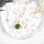 七宝焼  8月誕生石 ネックレス ~Peridot~