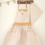 90～100cm、110～120cm子供用 エプロン&三角巾 (ギンガムチェック) 