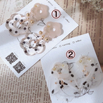 【金属アレルギー対応】花×花ドットピアスorイヤリング✿*: