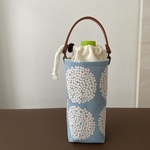 保冷♡ペットボトルホルダー　ペットボトルカバー　あじさい　花柄　ハンドメイド