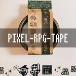 ドット絵RPGテープ【38mm x クリア x 黒】