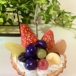 フルーツタルトメモスタンド欠けあり　スイーツデコ