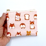 感謝セール品❤️コーギーちゃんのおしり🐶　便利ラミネート ミニポーチ　10cmファスナー