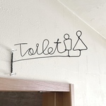 立体トイレサイン☆ワイヤーアート　トイレ案内表示　インテリア