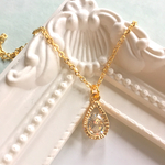◓再販◓キュービックジルコニアのドロップネックレス
