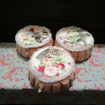 《hr-……様ご依頼品》ふた付きパフの小物入れ３点