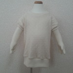 80size　半袖パフTシャツ　プチフルール生成り