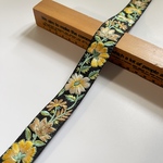 約3cm幅/刺繍リボン/シルク調/黒/細リボン/4/4