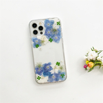 ❤紫陽花とクローバー  スマホリング 押し花ケース iPhone15Pro/SE/Xperia10V/GALAXYS24  iPhoneケース スマホケース 