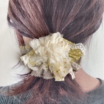 No.365 ハンドメイド レース ポニーフック ヘアゴム ヘアクリップ