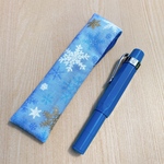 ふわペンのおくるみMS（雪の結晶・スモークブルー）